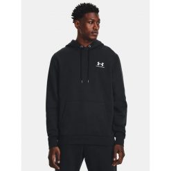 Bluza fitness męska UNDER ARMOUR Icon Fleece Hoodie z kapturem. Czarne bluzy męskie Under Armour, m, bez wzorów, bez ramiączek, z kapturem. Za 203.81 zł.