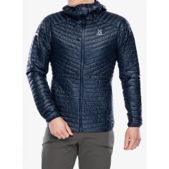 Kurtka ocieplana męska Haglofs L.I.M. Mimic Hood. Niebieskie kurtki męskie Haglöfs, l, bez wzorów, sportowe, bez kaptura. Za 844.99 zł.