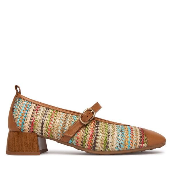 Czółenka Hispanitas. Brązowe czółenka damskie Hispanitas, bez wzorów, bez obcasa, bez zapięcia. Za 386.99 zł.