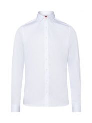 Finshley & Harding koszula biznesowa Mężczyźni Slim Fit Bawełna biały, 43. Białe koszule męskie Finshley & Harding, m, bez wzorów, z bawełny, biznesowe, bez kołnierzyka, bez ramiączek. Za 329.95 zł.
