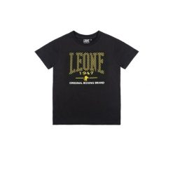 Koszulka Leone 1947 Neon-Kurzarm dla Kinder. Czarne bluzki damskie LEONE 1947 APPAREL, bez wzorów, z bawełny, sportowe, bez kołnierzyka, bez ramiączek. W wyprzedaży za 58.94 zł.