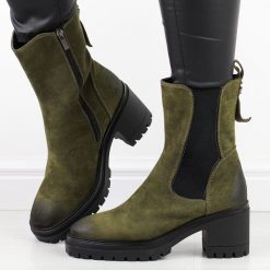 Botki zimowe damskie na obcasie Vinceza 10812 Khaki Zamsz. Brązowe botki damskie VINCEZA, na zimę, bez wzorów, z zamszu, bez obcasa, na obcasie, bez zapięcia. Za 219.00 zł.