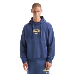 Bluza DIADORA HOODIE 1948 ATHL. CLUB. Niebieskie bluzy męskie Diadora, m, bez wzorów, bez kaptura. Za 149.99 zł.