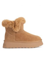 Badura Śniegowce WFA3080-3 Brązowy. Brązowe śniegowce damskie Badura, ze skóry, bez zapięcia. Za 279.99 zł.