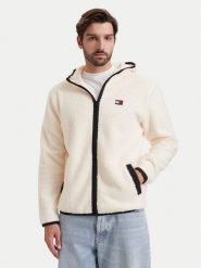 Tommy Jeans Polar Teddy DM0DM19224 Kremowy Regular Fit. Białe bluzy sportowe męskie Tommy Jeans, m, bez wzorów, z jeansu, bez kaptura. Za 649.99 zł.
