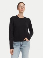 Tommy Hilfiger Sweter WW0WW51432 Czarny Regular Fit. Czarne swetry nierozpinane damskie Tommy Hilfiger, xxs, bez wzorów, z wełny, bez kołnierzyka, bez ramiączek. Za 649.99 zł.