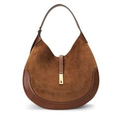 Torebka Polo Ralph Lauren. Brązowe shopperki damskie Polo Ralph Lauren, bez wzorów, bez dodatków. Za 3,599.00 zł.