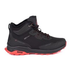 Vico Czarno-czerwone męskie buty trekkingowe czarne. Czarne trekkingi męskie bez zapięcia. Za 227.37 zł.