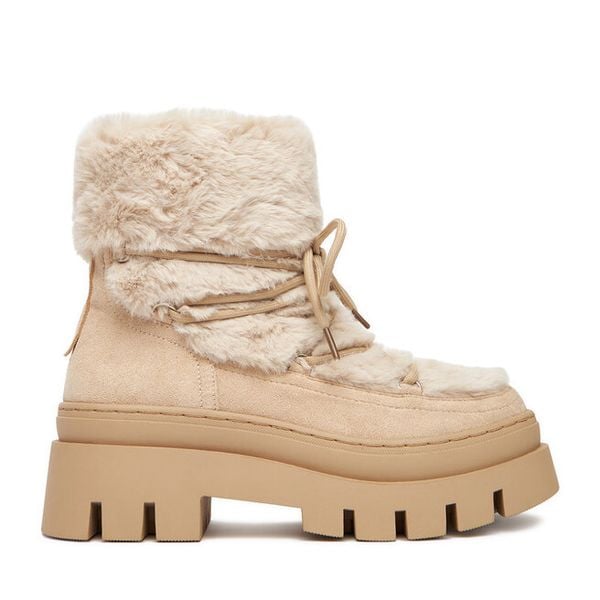 Śniegowce DeeZee. Brązowe śniegowce damskie DeeZee, bez zapięcia. Za 229.99 zł.