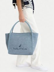 Nautica Torebka CEO-NTC-L-001-09 Niebieski. Niebieskie shopperki damskie Nautica, bez wzorów, z materiału, bez dodatków. Za 179.99 zł.