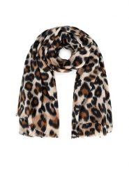 Jenny Fairy Szal 4W4-012-AW24 Beżowy. Brązowe szaliki damskie Jenny Fairy, bez wzorów, z poliesteru. Za 59.99 zł.