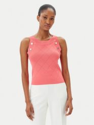 Artigli Sweter ACMA001879 219 Koralowy Regular Fit. Pomarańczowe swetry nierozpinane damskie Artigli, s, bez wzorów, z wiskozy, bez kołnierzyka, bez ramiączek. Za 159.99 zł.