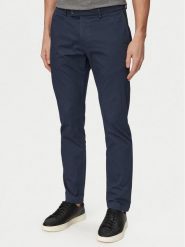 Bugatti Chinosy 4130-16370E Granatowy Regular Fit. Niebieskie eleganckie spodnie męskie Bugatti, bez wzorów, z bawełny. Za 469.99 zł.