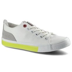 Białe Trampki Cross Jeans Damskie Wygodne Obuwie. Białe trampki i tenisówki damskie Cross Jeans, bez wzorów, z jeansu, przed kostkę, bez zapięcia. Za 89.99 zł.