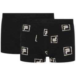 Fila Bokserki 2-pack Czarny 2XL. Czarne bokserki męskie Fila, bez wzorów. Za 176.99 zł.