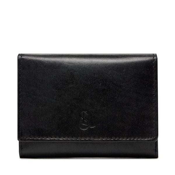 Portfel Semi Line. Czarne portfele męskie Semi-line, bez wzorów. Za 49.99 zł.