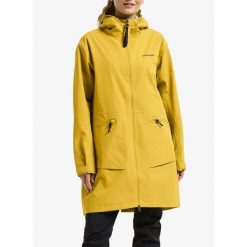 Parka przeciwdeszczowa damska Didriksons Eliana Parka. Żółte parki damskie Didriksons, bez wzorów, bez kaptura. Za 923.99 zł.