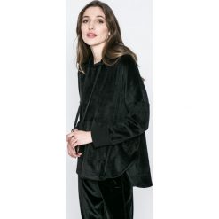 Dkny - Bluza piżamowa. Czarne bluzy damskie DKNY, bez wzorów, z dzianiny, bez ramiączek. W wyprzedaży za 139.90 zł.