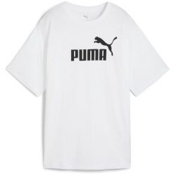 Koszulka Puma Ess No. 1 Logo Relaxed Tee, Kobiety. Białe koszulki sportowe damskie Puma, l, bez wzorów, z bawełny, bez ramiączek. Za 290.00 zł.