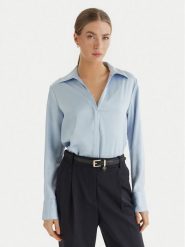 Calvin Klein Koszula LV044F129G Błękitny Regular Fit. Niebieskie koszule damskie Calvin Klein, s, bez wzorów, z syntetyku, bez kołnierzyka, bez ramiączek. Za 449.99 zł.