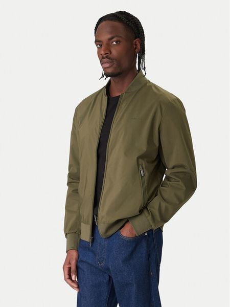Calvin Klein Kurtka bomber LV040FM512 Khaki Regular Fit. Brązowe kurtki męskie Calvin Klein, l, bez wzorów, z syntetyku, bez kaptura. Za 629.99 zł.