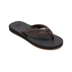 Sandały dla Mężczyzn CARVER SQUISH. Brązowe sandały męskie Quiksilver, bez wzorów, z gumy, sportowe, bez zapięcia. Za 129.99 zł.