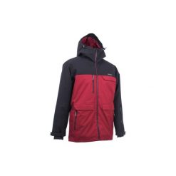 Kurtka snowboardowa i narciarska SNB JKT 500 męska. Czarne kurtki męskie WED'ZE, l, bez wzorów, z materiału, bez kaptura, narciarskie. W wyprzedaży za 339.99 zł.