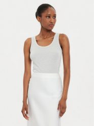 ViCOLO Top UB0009 Srebrny Regular Fit. Szare topy damskie ViCOLO, l, bez wzorów, z wiskozy, bez kołnierzyka, bez ramiączek. Za 79.99 zł.