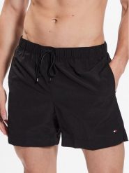 Tommy Hilfiger Szorty kąpielowe Essential UM0UM02793 Czarny Regular Fit. Czarne kąpielówki męskie Tommy Hilfiger, bez wzorów, z syntetyku. Za 169.99 zł.