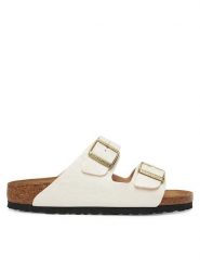 Birkenstock Klapki Arizona 1030564 Écru. Klapki damskie Birkenstock, bez wzorów, ze skóry, bez obcasa, bez zapięcia. Za 449.99 zł.
