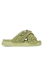 Inuikii Klapki Woven Stones 70104-106 Zielony. Zielone klapki damskie Inuikii, bez wzorów, z materiału, bez obcasa, bez zapięcia. Za 779.99 zł.