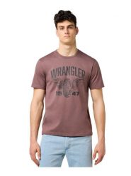 MESKA KOSZULKA WRANGLER AMERICANA TEE PEPPERCORN 112371476. T-shirty męskie Wrangler, m, bez wzorów, bez kołnierzyka, bez ramiączek. Za 79.99 zł.
