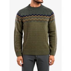 Sweter męski Fjallraven Ovik Knit Sweater. Zielone swetry męskie Fjällräven, l, bez wzorów, sportowe, bez kołnierzyka, bez ramiączek. Za 739.99 zł.