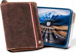 Peterson Duży portfel męski z nubukowej skóry NoSize. Portfele męskie Peterson, bez wzorów, z nubiku. Za 185.42 zł.