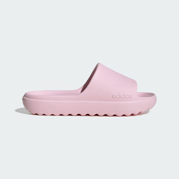 Klapki Adilette Lumia. Niebieskie klapki damskie Adidas, bez wzorów, z materiału, bez zapięcia. Za 129.00 zł.