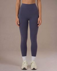 Legginsy Motion - Szaroniebieski. Niebieskie legginsy damskie JOY STUDIO, bez wzorów, z materiału. Za 243.00 zł.