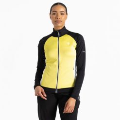 Bluza turystyczna damska Elation II szybkoschnąca. Żółte bluzy damskie Dare 2B, bez wzorów, z polaru, sportowe, bez ramiączek, bez kaptura. W wyprzedaży za 119.99 zł.
