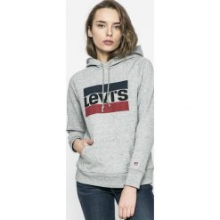 Levi's - Bluza. Szare bluzy damskie Levi's®, l, bez wzorów, z bawełny, bez ramiączek, z kapturem. W wyprzedaży za 199.90 zł.