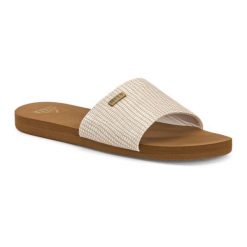 Klapki basenowe damskie REEF Bliss Nights Slide. Białe klapki damskie Reef, bez wzorów, sportowe, bez obcasa, bez zapięcia. Za 119.99 zł.
