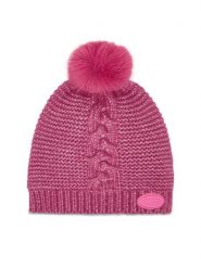 Guess Czapka AW9975 WOL01 Różowy. Czerwone czapki damskie Guess, na zimę, z aplikacjami, z materiału. Za 169.99 zł.
