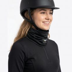 Czapka-komin jeździecki 2 w 1 GALOP WEAR. Czarne czapki damskie GALOP WEAR, bez wzorów, z materiału, biznesowe. Za 99.00 zł.