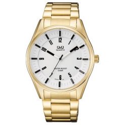 Zegarek Q&Q Męski QA54-004 Sportowy złoty. Żółte zegarki męskie Q&Q, bez wzorów, złote. Za 109.00 zł.