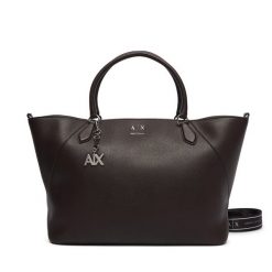 Torebka Armani Exchange. Brązowe shopperki damskie Armani Exchange, bez wzorów, bez dodatków. Za 829.99 zł.