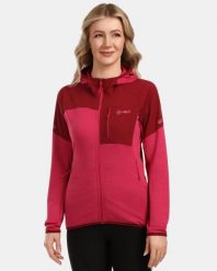 Damska bluza funkcyjna Kilpi MEMPHIS-W. Czerwone bluzy damskie Kilpi, bez wzorów, z materiału, bez ramiączek, bez kaptura. Za 473.69 zł.