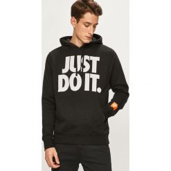 Nike Sportswear - Bluza. Czarne bluzy męskie Nike Sportswear, l, z aplikacjami, z bawełny, z kapturem. Za 259.90 zł.