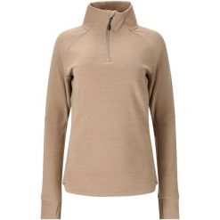 Damski polar 1/2 zip Whistler Kajsa. Brązowe bielizna sportowa damska Whistler, bez wzorów, z polaru. Za 194.50 zł.