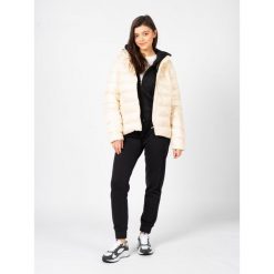 Kurtka turystyczna damska Down Jacket. Brązowe kurtki sportowe damskie Champion, l, bez wzorów, z poliesteru, bez ramiączek, z kapturem, trekkingowe. Za 313.00 zł.