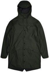 Rains kurtka przeciwdeszczowa unisex LONG JACKET 12020 03 GREEN XS. Zielone kurtki sportowe damskie Rains, xs, bez wzorów, bez ramiączek, bez kaptura. Za 650.53 zł.