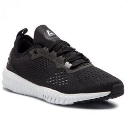Buty do chodzenia damskie Reebok Flexagon. Czarne obuwie sportowe damskie Reebok, bez wzorów, z gumy, bez zapięcia, trekkingowe. Za 332.00 zł.