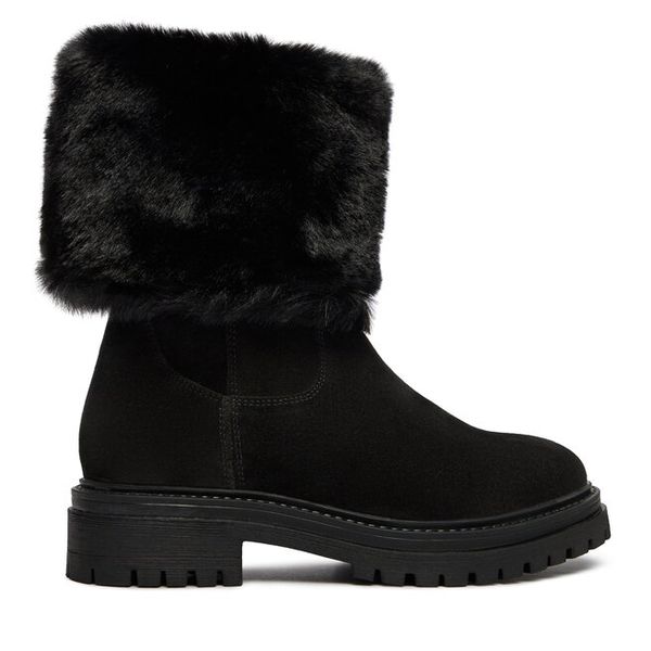 Botki Geox. Czarne botki damskie Geox, bez wzorów, bez obcasa, na płaskiej podeszwie, bez zapięcia. Za 679.99 zł.